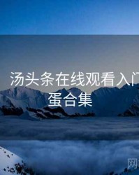 超详细！汤头条在线观看入门教程彩蛋合集