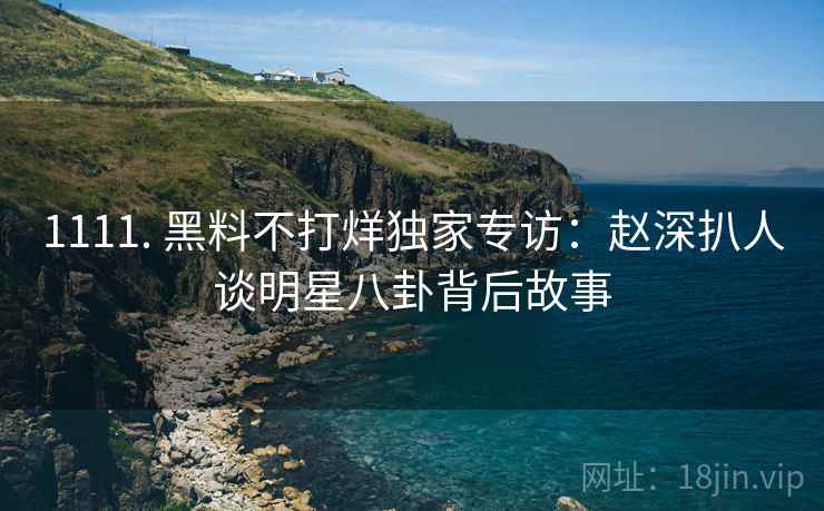 1111. 黑料不打烊独家专访：赵深扒人谈明星八卦背后故事