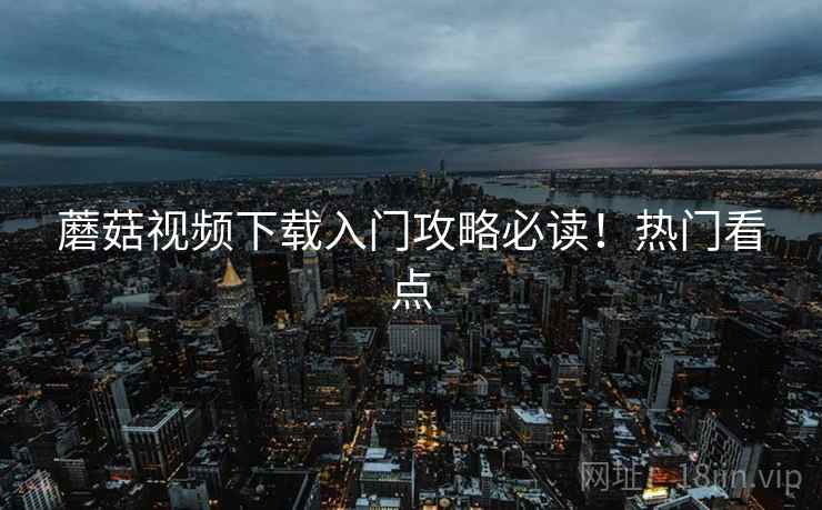 蘑菇视频下载入门攻略必读！热门看点